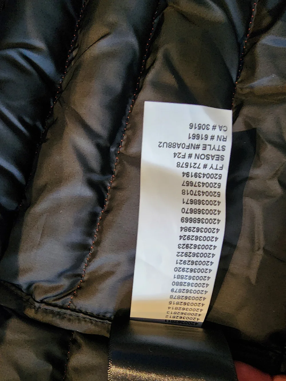 Never Worn! The North Face Terra Peak Fiery Red and Black Puffer Jacket